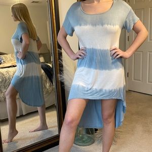 Tie Dye High Low Soft Knit Dress or Beach Coverup